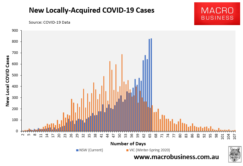 NSW local daily COVID cases