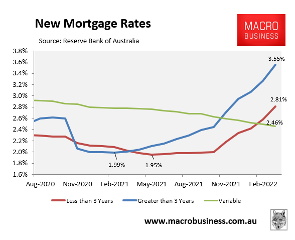 New mortgage rates