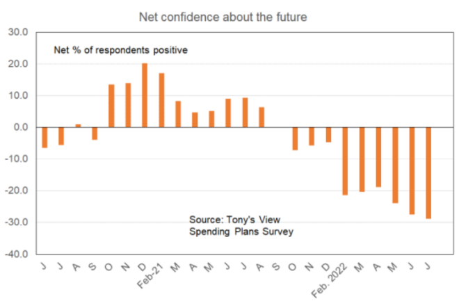 Net confidence about the future