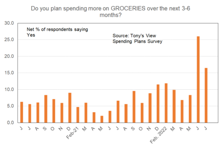 Spending on groceries