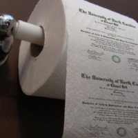 Universities turn degrees into toilet paper